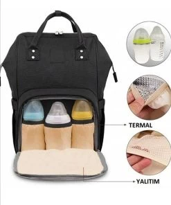 Luiertas Rugzak - Zwart - Inclusief Flessenwarmhouder - Kinderwagenhaken En Isoleervak