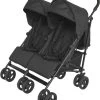 Prénatal Duo Buggy - Tweeling Buggy Inclusief Regenhoes - Verstelbare Kinderwagen - Inklapbare Wandelwagen - Plooibuggy - Zwart