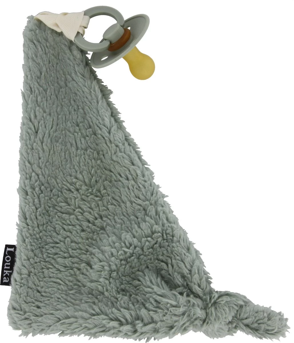 Louka Speendoekje Driehoek Teddy Groen - Teddy Katoen - Speenknuffel - Excl. Bibs Speen 1 Louka Speendoekje Driehoek Teddy Groen - Teddy Katoen - Speenknuffel - Excl. Bibs Speen