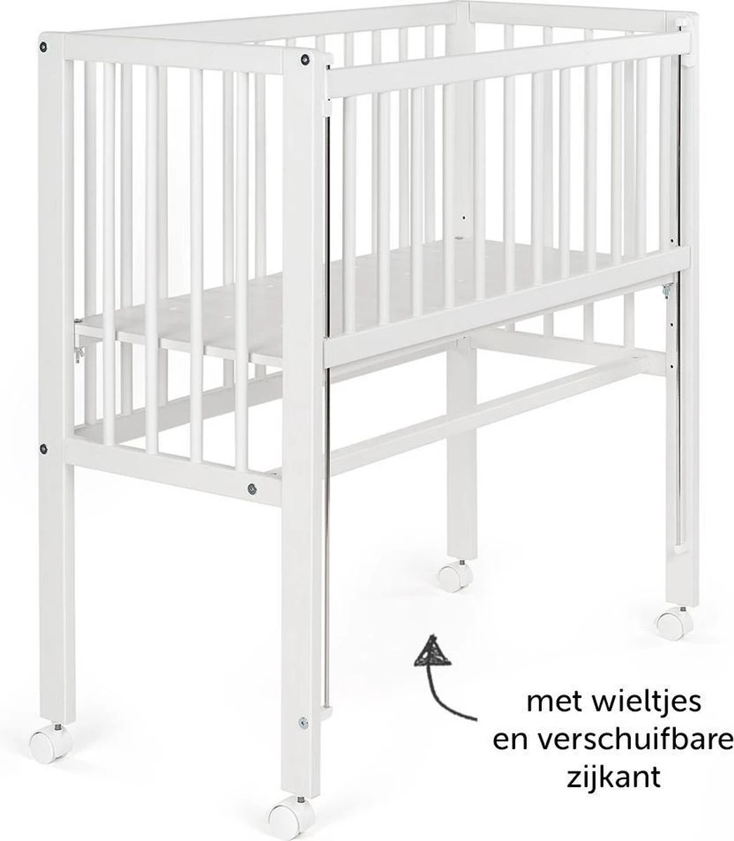 Fillikid Vario Co-Sleeper En Wieg 90 X 40 Cm - Massief Hout - Wit 2 Fillikid Vario Co-Sleeper En Wieg 90 X 40 Cm - Massief Hout - Wit - Afbeelding 2