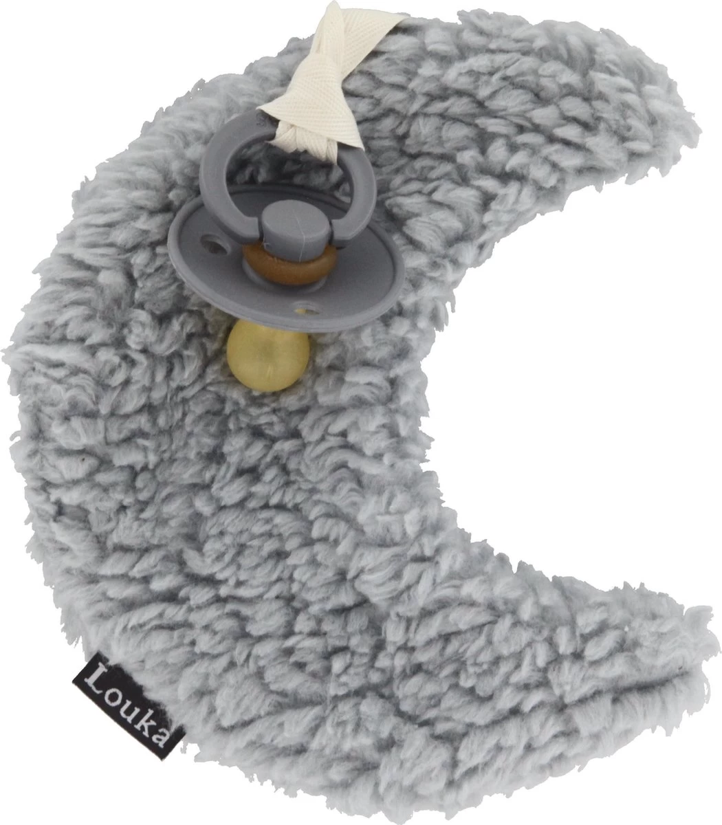 Louka Speendoekje Maan Blauw Grijs - Teddy Katoen - Meisje - Jongen - Speenknuffel - Excl. Bibs Speen 1 Louka Speendoekje Maan Blauw Grijs - Teddy Katoen - Meisje - Jongen - Speenknuffel - Excl. Bibs Speen