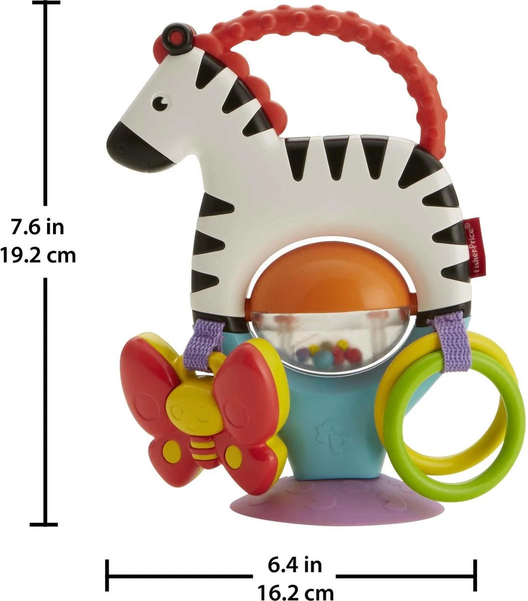 Fisher Price - Activity Zebra - Rammelaar - Speeltje En Bijtring - Grijpspeelgoed 5 Fisher Price - Activity Zebra - Rammelaar - Speeltje En Bijtring - Grijpspeelgoed - Afbeelding 5