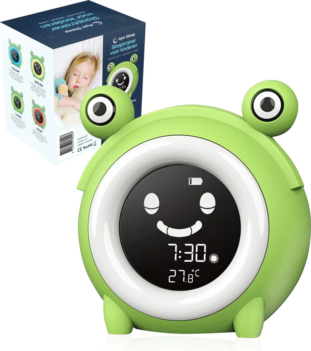 AyeSleep Slaaptrainer – 5 Lichtkleuren Kinderwekker – Dimbaar - Slaaptrainer Kinderen 1 AyeSleep Slaaptrainer – 5 Lichtkleuren Kinderwekker – Dimbaar - Slaaptrainer Kinderen