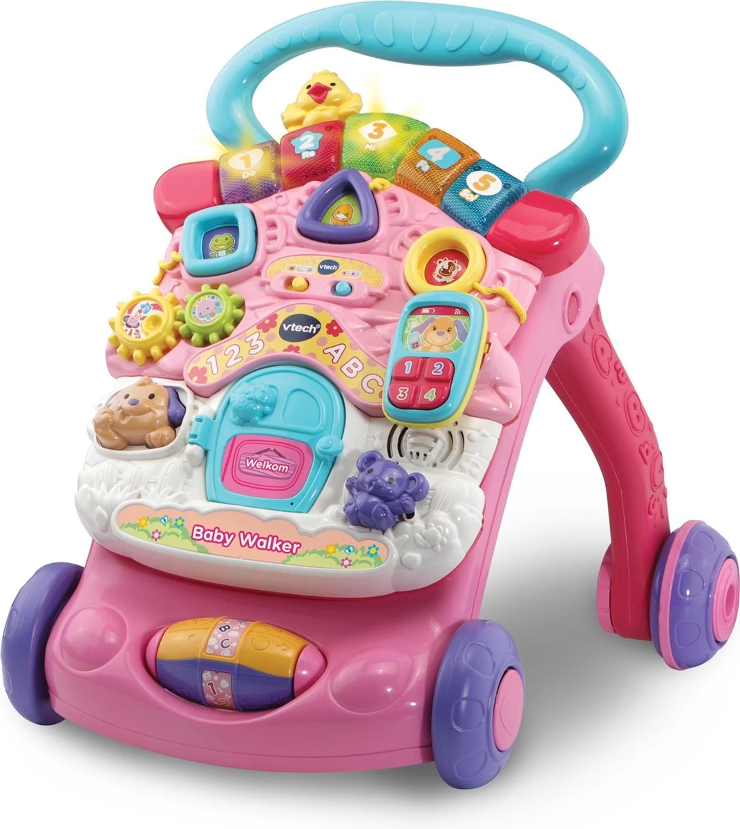 VTech 2 In 1 Baby Walker - Educatief Babyspeelgoed - Roze - 9 Tot 36 Maanden 1 VTech 2 In 1 Baby Walker - Educatief Babyspeelgoed - Roze - 9 Tot 36 Maanden