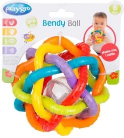 Playgro Buigbare Bendy Ball - Grijp- En Bijtspeelgoed - Incl Rammelaar - Activiteitenbal -Babyproducten Uitverkoop 1074x1200