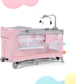 Kinderkraft Campingbed - Leody Met Accessoires - Roze -Babyproducten Uitverkoop 1082x1200 2