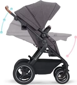 Kinderkraft B-Tour Ash Grey 3-in-1 Combi Kinderwagen Incl. Autostoel KSBTOU00DGR3000 -Babyproducten Uitverkoop 1087x1200 5