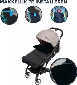 Achaté Voetenzak - Voor Kinderwagen Of Stoeltje – Baby Slaapzak - Autostoel - Zwart -Babyproducten Uitverkoop 1090x1200 3