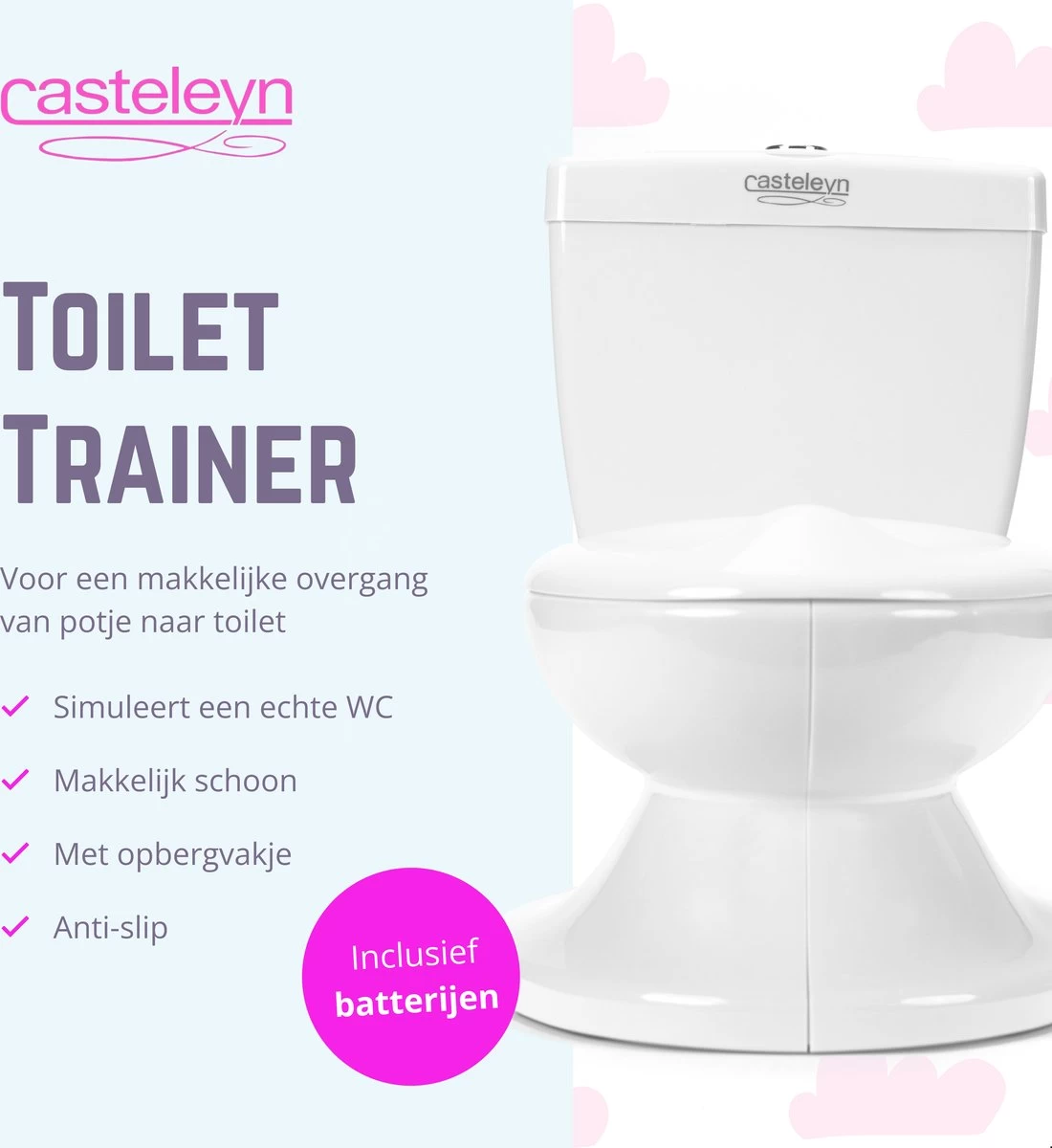 Casteleyn - Plaspotje - WC Potje - Toilet Trainer - Kinder Toilet - Met Geluid - Tot 21KG - Wit 3 Casteleyn - Plaspotje - WC Potje - Toilet Trainer - Kinder Toilet - Met Geluid - Tot 21KG - Wit - Afbeelding 3