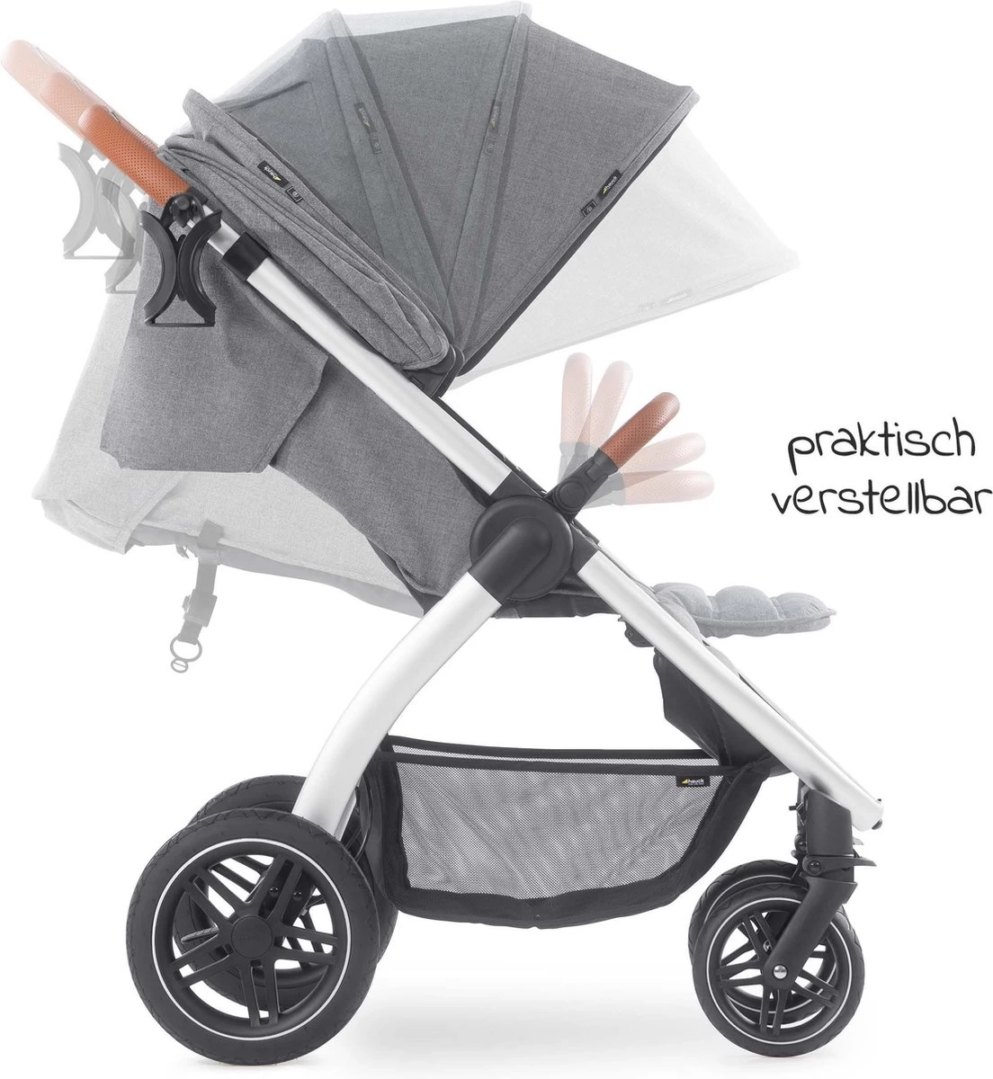 Hauck UpTown Buggy - Met één Hand Opvouwbaar - Grijs 5 Hauck UpTown Buggy - Met één Hand Opvouwbaar - Grijs - Afbeelding 5