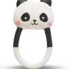 Lanco Rubberen Bijtring - Kori De Panda - Zwart - Wit