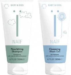Naïf Baby Wasgel & Shampoo - Voordeelverpakking - Babyverzorging - 2 X 200 Ml - Met Natuurlijke Ingrediënten