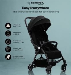 Hamilton By Yoop X1 Plus Buggy – Nieuw, Hoger, Uitgebreider 2023 Model – Premium Stroller Met One Hand Folding Technologie – Zwart – Lichte, Verstelbare En Wendbare Kinderwagen Met Vele Gemakken -Babyproducten Uitverkoop 1140x1200