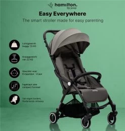 Hamilton By Yoop X1 Plus Buggy – Nieuw, Hoger, Uitgebreider 2023 Model – Premium Stroller Met One Hand Folding Technologie – Grijs – Lichte, Verstelbare En Wendbare Kinderwagen Met Vele Gemakken -Babyproducten Uitverkoop 1140x1200 4