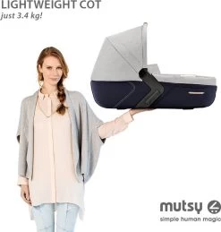 MUTSY - IGO - Kinderwagen - Onderstel: Heritage Green Blue I2 - Reiswieg: IGO Midnight -Babyproducten Uitverkoop 1144x1200