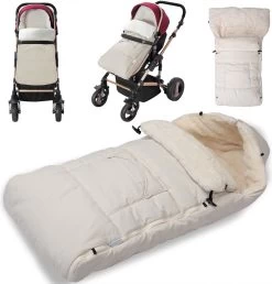 Monzana Kinderwagen Voetenzak Beige | Teddy | Maxi-Cosi | Met Opbergtas -Babyproducten Uitverkoop 1147x1200 2