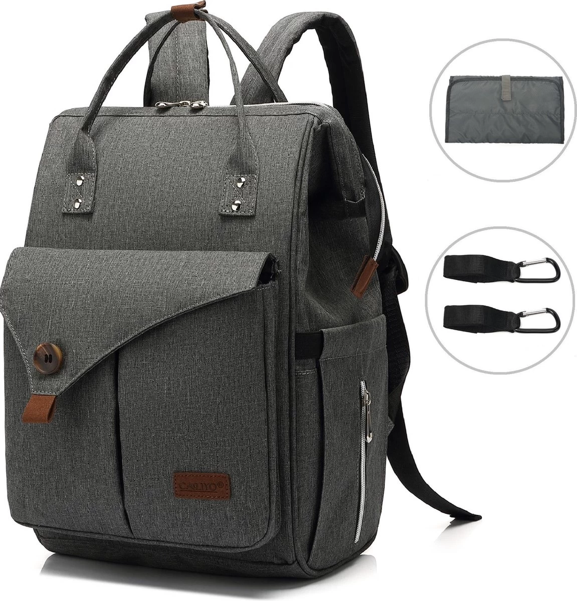 Luiertas (rugzak) Zwart 2 Luiertas (rugzak) Zwart - Afbeelding 2