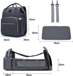 Luiertas - Multifuctioneel Luiertas 3 In 1 - Met Babybedje - Met Verschoningsmatje - Grijs - Met Usb - Met Verdikt Matras 16 Luiertas - Multifuctioneel Luiertas 3 In 1 - Met Babybedje - Met Verschoningsmatje - Grijs - Met Usb - Met Verdikt Matras -Babyproducten Uitverkoop 1158x1200 2