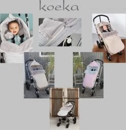 Koeka Oslo Voetenzak Voor Buggy - Wafelstof Met Teddy - Grijs -Babyproducten Uitverkoop 1161x1200 6