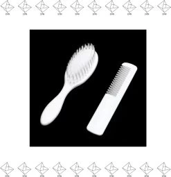 Merkloos EPIN | Baby Borstel + Baby Kam | Zachte Haartjes | Voor Baby