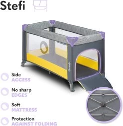 Lionelo Stefi - Campingbedje - 125x65cm - Tot 15kg - Transporttas -Babyproducten Uitverkoop 1166x1200 5