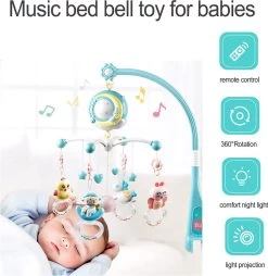 Baby Muzikale Wieg Mobiel, Alldo 360 ° Draaibare Mobiele Wieg Voor Baby's Met Muziek, Verlichting, Multifunctioneel Hangend Born Cot Toy Bedbel Speelgoed Met Afstandsbediening En Projectie -Babyproducten Uitverkoop 1167x1200 2