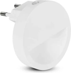 Nachtlamp - Rond - Met Daglichtsensor - 3000K Warm Wit - Stopcontact Lamp - EU Plug