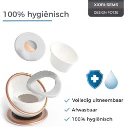 XIORI-SEMS - Plaspotje - Potje Peuter - Potje - WC Verkleiner - WC Potje Peuter - Toilet - Zindelijkheid - Toilettrainer - Wit Met Goud - Design - Jongens En Meisjes - Kraamcadeau – Kraamvisite – Babyshower – Verjaardag - Cadeau - Potje Goud -Babyproducten Uitverkoop 1170x1200 9