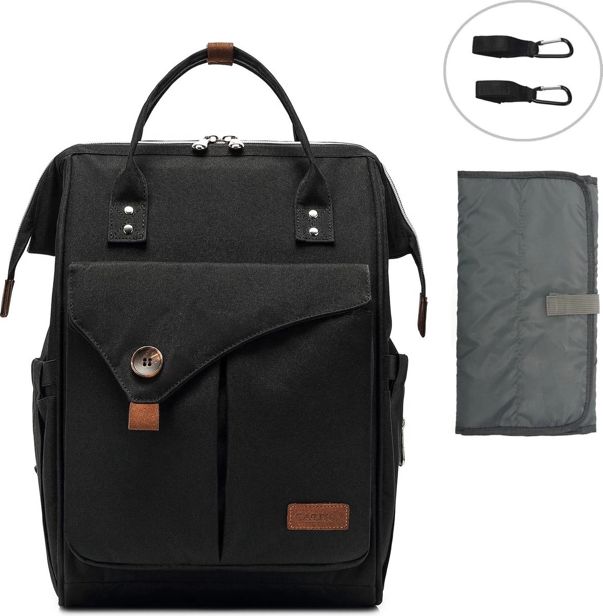 Luiertas (rugzak) Zwart 1 Luiertas (rugzak) Zwart