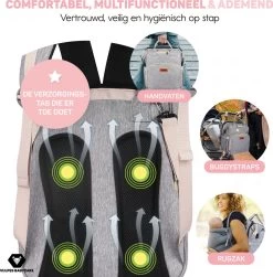 Vulpes BabyCare® Luiertas Rugzak - Luiertassen Met Babybed - Grote Luiertas Met Wieg- Luiertas Verzorgingstas Met Babybedje - Verzorgingsrugzak - Grijs -Babyproducten Uitverkoop 1182x1200 1