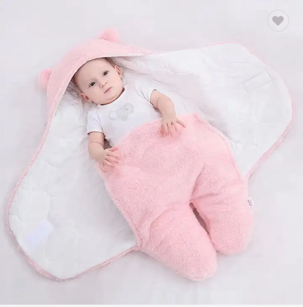 Fiory Baby Wikkeldoek Teddybeer| Inbakerdoek| Slaapzak| Zachte Vacht| Kinderwagen| Muts En Oortjes| Eerste Baby Maanden| Roze 7 Fiory Baby Wikkeldoek Teddybeer| Inbakerdoek| Slaapzak| Zachte Vacht| Kinderwagen| Muts En Oortjes| Eerste Baby Maanden| Roze - Afbeelding 7