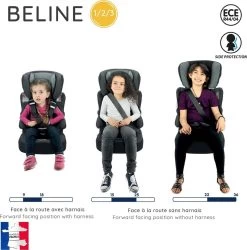 Nania - Autostoel BELINE Animals - Groep 1/2/3 - Meegroeistoel - Van 9 Tot 36 Kg - FLAMINGO -Babyproducten Uitverkoop 1187x1200