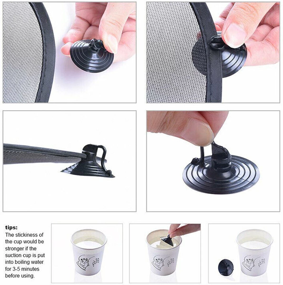 Zonnescherm Auto - Zonwering - Zijruit - Achterruit - UV Protectie - Set Van 3 - Rheme 2 Zonnescherm Auto - Zonwering - Zijruit - Achterruit - UV Protectie - Set Van 3 - Rheme - Afbeelding 2