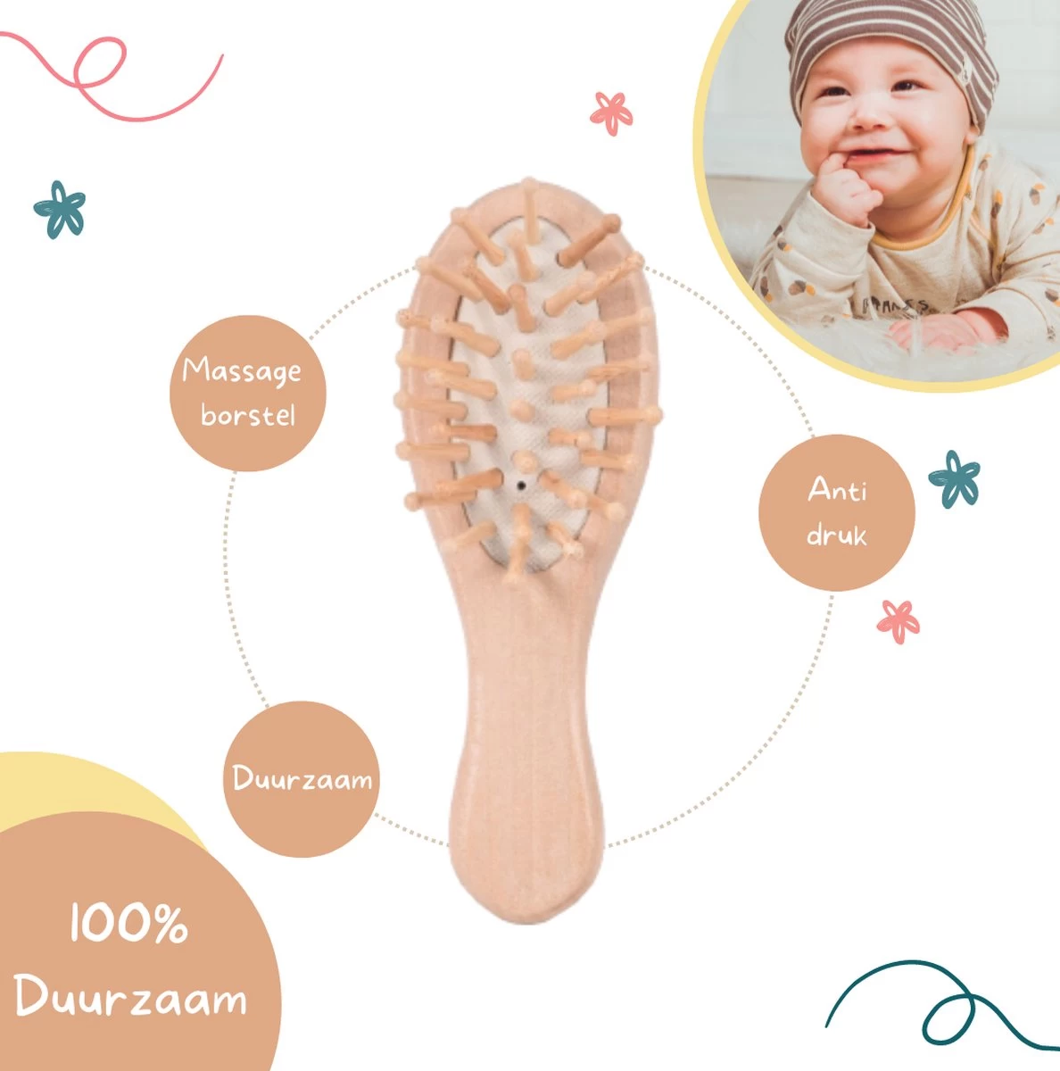 Baby Borstel - Baby Haarborstel - Baby Verzorging Set - Baby Borstel En Kam - Houten Baby Kam - Haarborstel Set - Babyshower Gift- Baby Verzorgingsproducten - Baby Kam - Kraamcadeau 2 Baby Borstel - Baby Haarborstel - Baby Verzorging Set - Baby Borstel En Kam - Houten Baby Kam - Haarborstel Set - Babyshower Gift- Baby Verzorgingsproducten - Baby Kam - Kraamcadeau - Afbeelding 2
