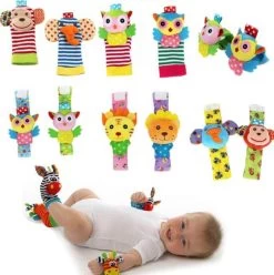 Baby Rammelaar | Baby Rammelaar Sokjes En Rammelaar Armbanden|4-delig Rammelaar Set|Pols- En Voetrammelaar Set| 0 T/m 24 Maanden | Babyarmband | Babysokken | Babykleding|Pasgeboren Baby| Baby Gift Set -Babyproducten Uitverkoop 1194x1200