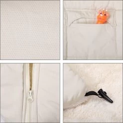 Monzana Kinderwagen Voetenzak Beige | Teddy | Maxi-Cosi | Met Opbergtas -Babyproducten Uitverkoop 1196x1200 4