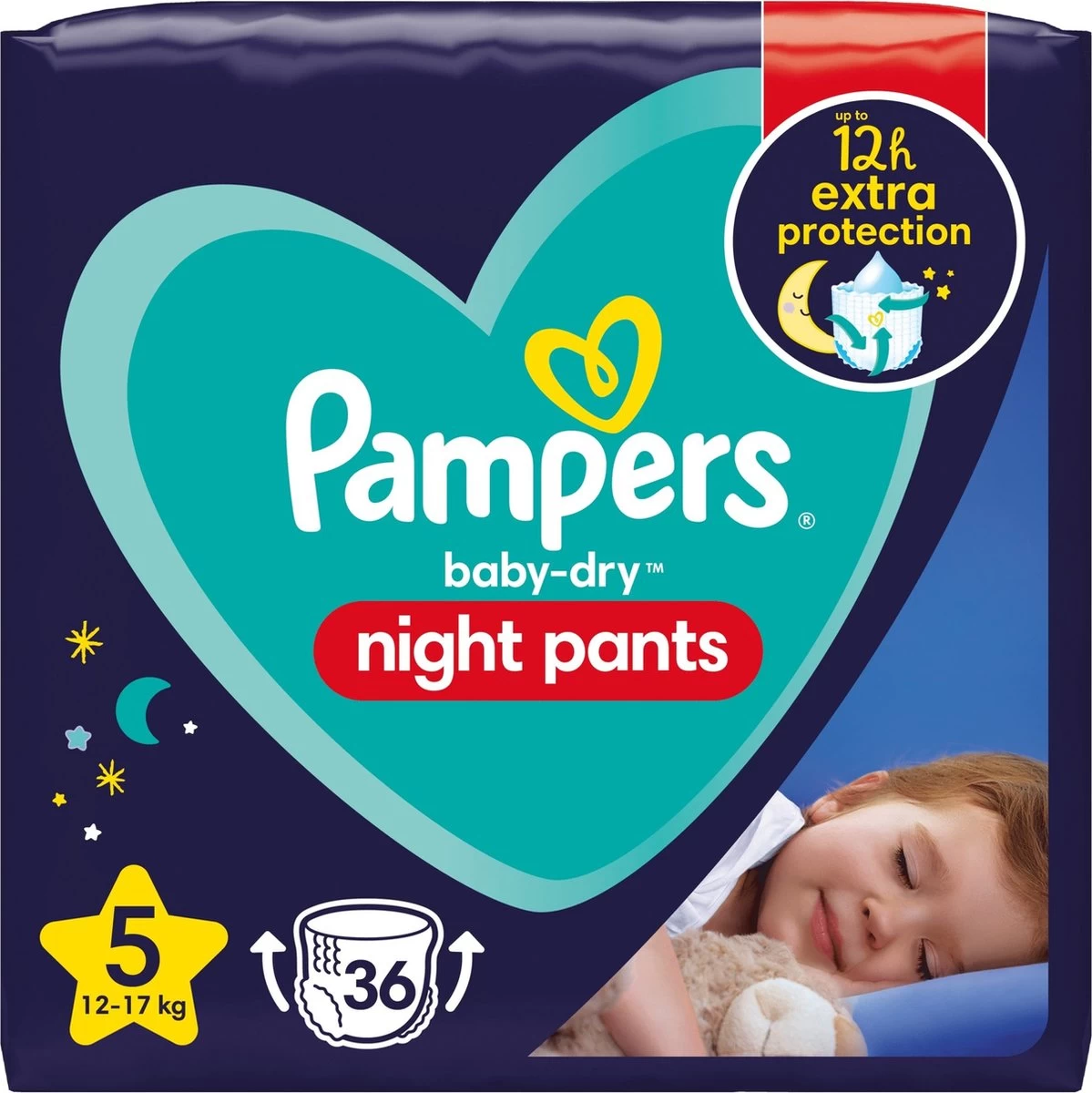 Pampers® Pampers - Night Pants - Maat 5 - Mega Pack - 72 Luierbroekjes 7 Pampers® Pampers - Night Pants - Maat 5 - Mega Pack - 72 Luierbroekjes - Afbeelding 7