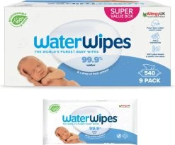 WaterWipes Billendoekjes Bio - 9 X 60 Stuks - 540 Doekjes