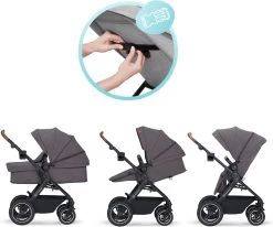 Kinderkraft B-Tour Ash Grey 3-in-1 Combi Kinderwagen Incl. Autostoel KSBTOU00DGR3000 -Babyproducten Uitverkoop 1200x1003 2