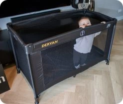 Deryan Believer Campingbedje - 120x60cm - Zwart -Babyproducten Uitverkoop 1200x1010 1