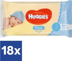 Huggies Billendoekjes - Pure 99% Water - 18 X 56 Stuks - 1008 Doekjes - Voordeelverpakking -Babyproducten Uitverkoop 1200x1012 4