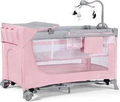 Kinderkraft Campingbed - Leody Met Accessoires - Roze -Babyproducten Uitverkoop 1200x1021
