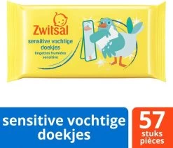 Zwitsal - Sensitive Snoetenpoetsers - Beestenboel - 1 X 57 Stuks - 57 Toetendoekjes