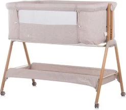 Co-Sleeper Chipolino Wieg KOSSD0212MO Sweet Dreams Mocca/Wood Incl. Wielen
