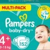 Pampers® Pampers Baby-Dry Luiers - Maat 4+ (10-15 Kg) - 152 Stuks - Multi-Pack