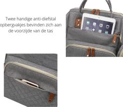 Humpy Dumpy Stijlvolle Luiertas Rugzak (Zwart) Met Uitschuifbaar Verschoon/ Slaap Bedje. Incl. Verschoon Matje, USB Poort & Buggy Straps -Babyproducten Uitverkoop 1200x1049 2