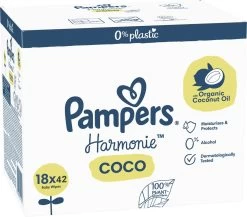 Pampers® Pampers Harmonie Coco - Billendoekjes Met Biologische Kokosolie - 756 Doekjes -Babyproducten Uitverkoop 1200x1052 6