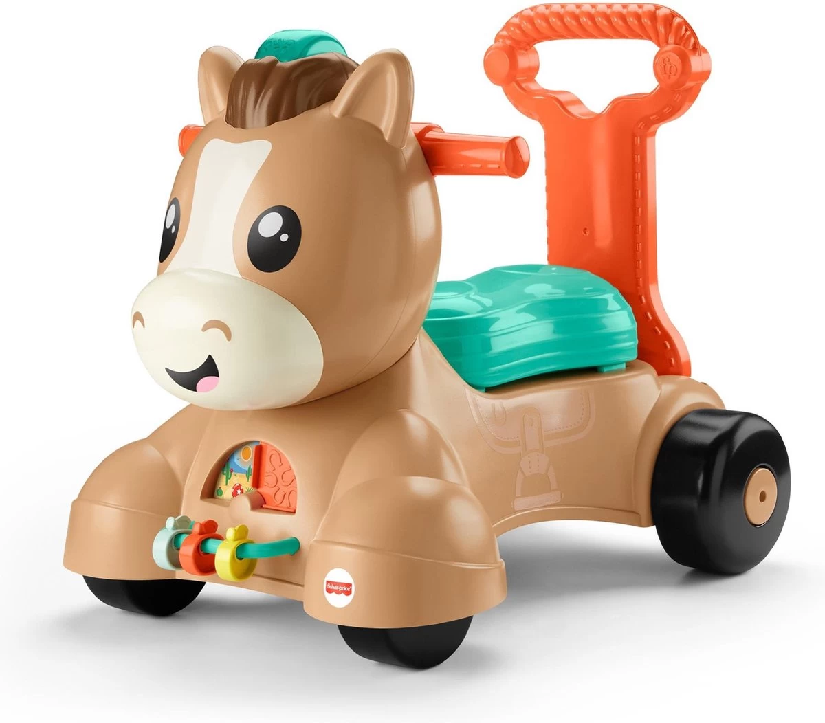 Fisher Price Fisher-Price Pony Loopvriendje - Looptrainer Baby - Bruin - Groen 1 Fisher Price Fisher-Price Pony Loopvriendje - Looptrainer Baby - Bruin - Groen