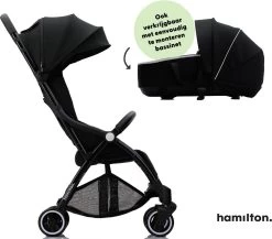 Hamilton By Yoop X1 Plus Buggy – Nieuw, Hoger, Uitgebreider 2023 Model – Premium Stroller Met One Hand Folding Technologie – Zwart – Lichte, Verstelbare En Wendbare Kinderwagen Met Vele Gemakken -Babyproducten Uitverkoop 1200x1053 3