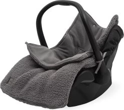 Jollein Voetenzak Voor Autostoel & Kinderwagen - Teddy - Storm Grey
